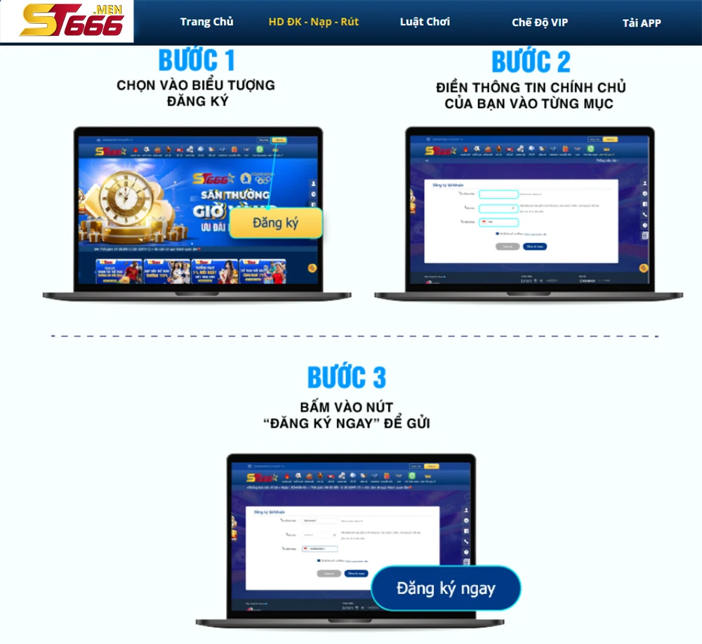 Tạo tài khoản để tham gia cá cược.