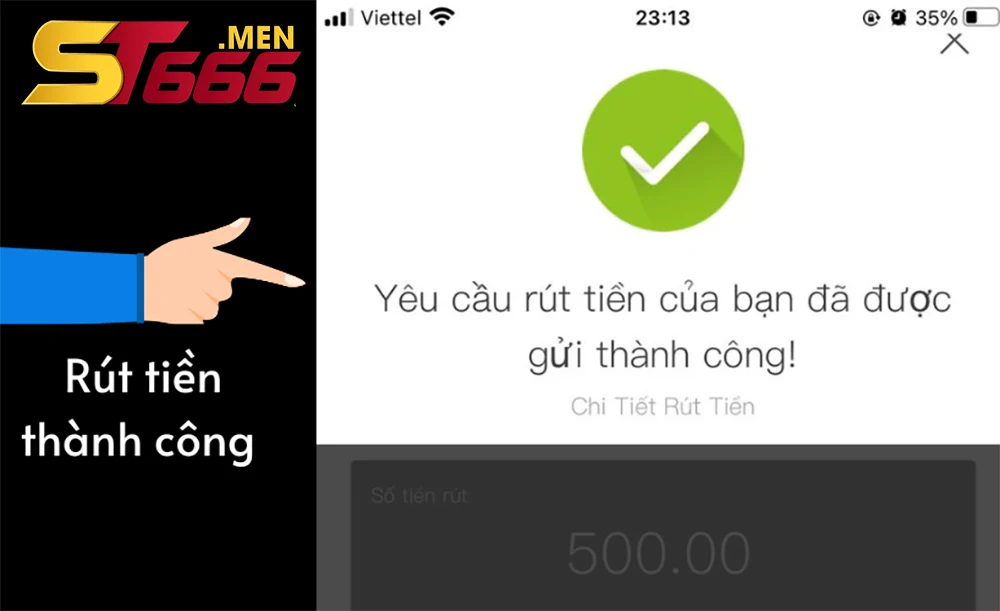 Trước khi rút tiền, hãy đảm bảo số dư của bạn đủ để thực hiện giao dịch.