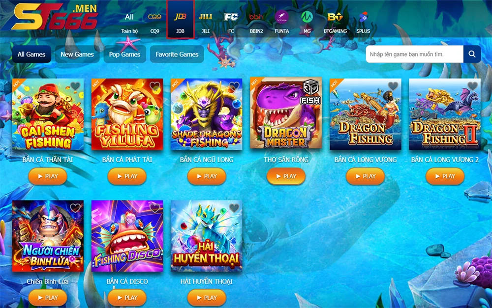 một kho game phong phú và đa dạng